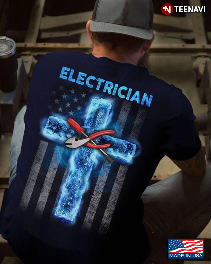 Electrician Cross With Plier And Screwdriver