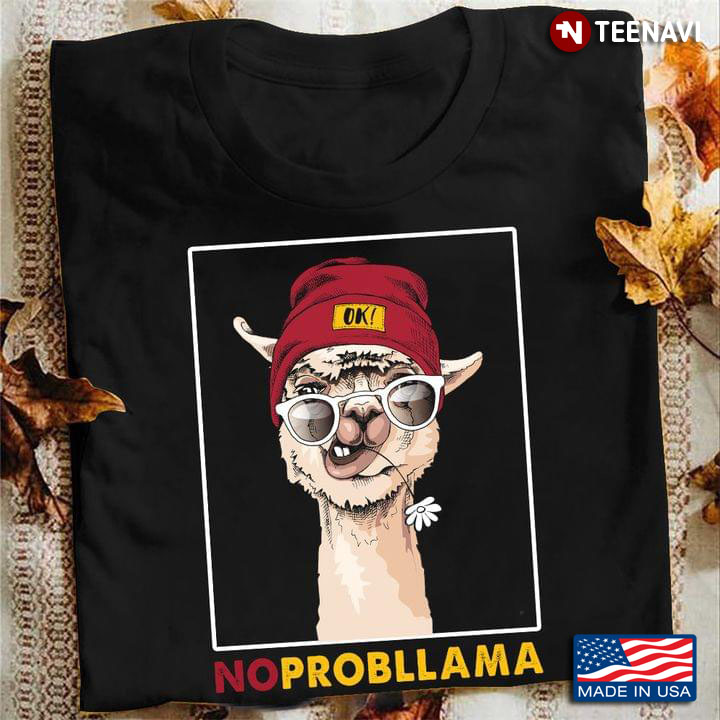 Llama With Red Hat And Glasses Noprobllama