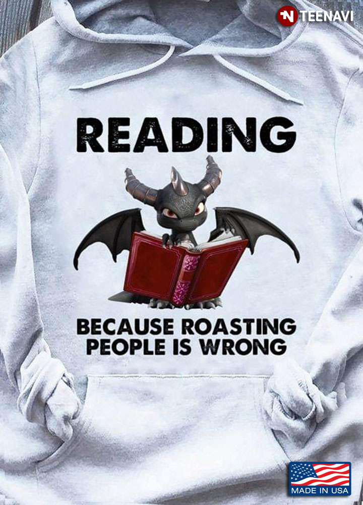Dragon With Book Reading Because Roasting People Is Wrong