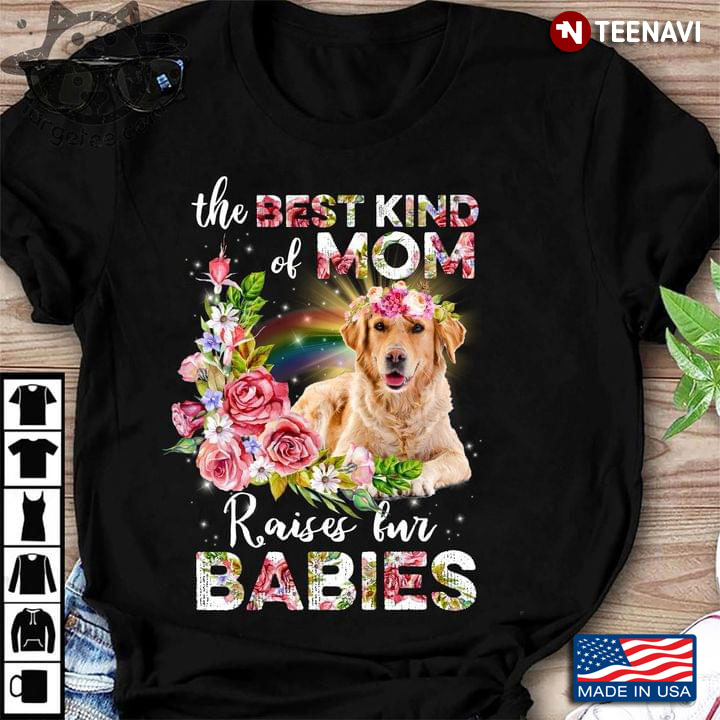 Golden Retriever With Flowers The Best Kind Of Mom Raises Fur Babies