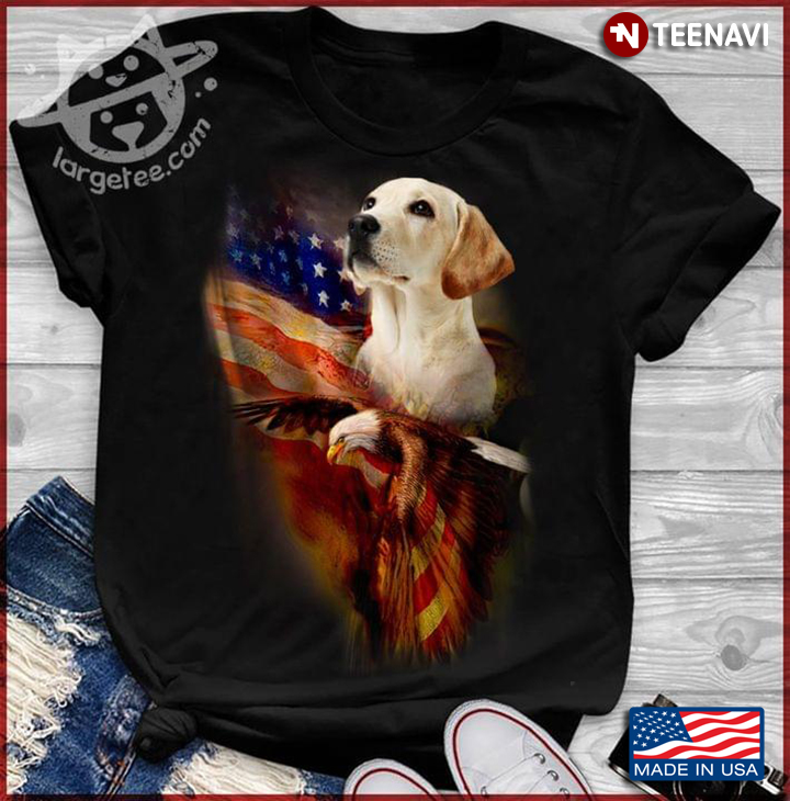 Billy Dog Eagle And American Flag