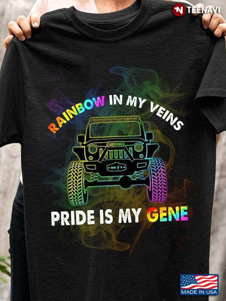 LGBT Jeep Rainbow In My Veins Pride Is My Gene