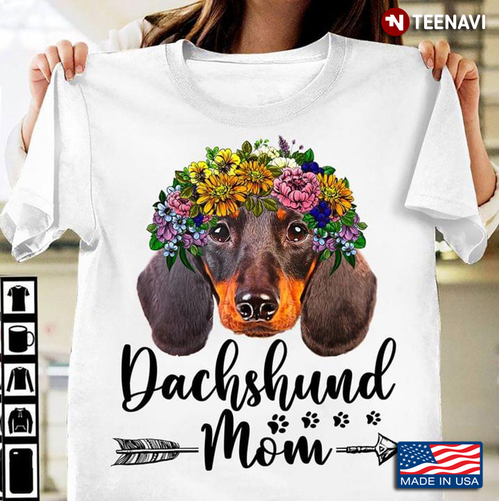 Dachshund With Flowers Dachshund Mom