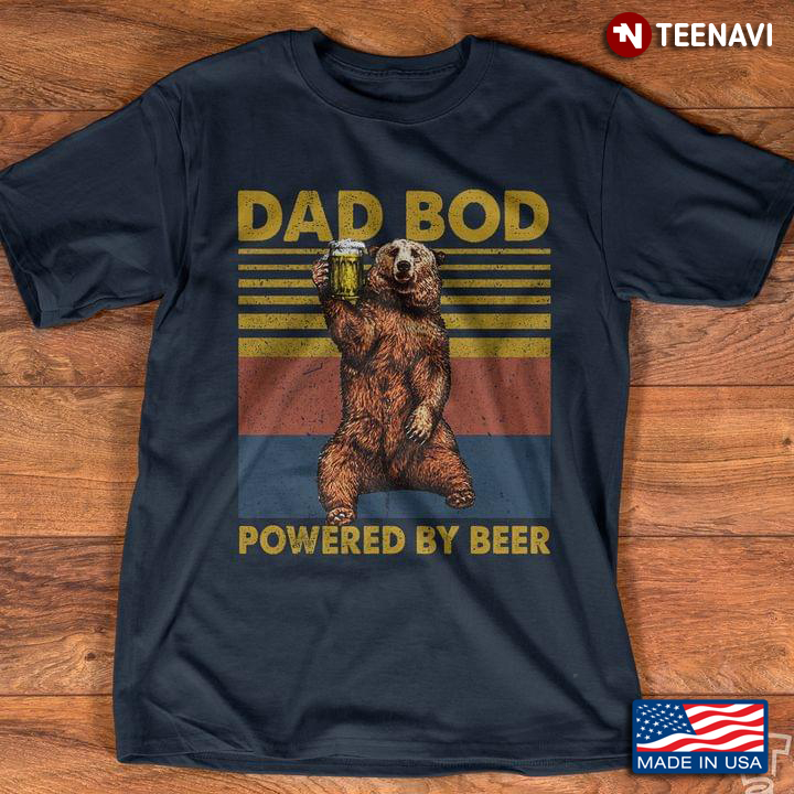 Bear Dad Bob Powered By Beer Vintage