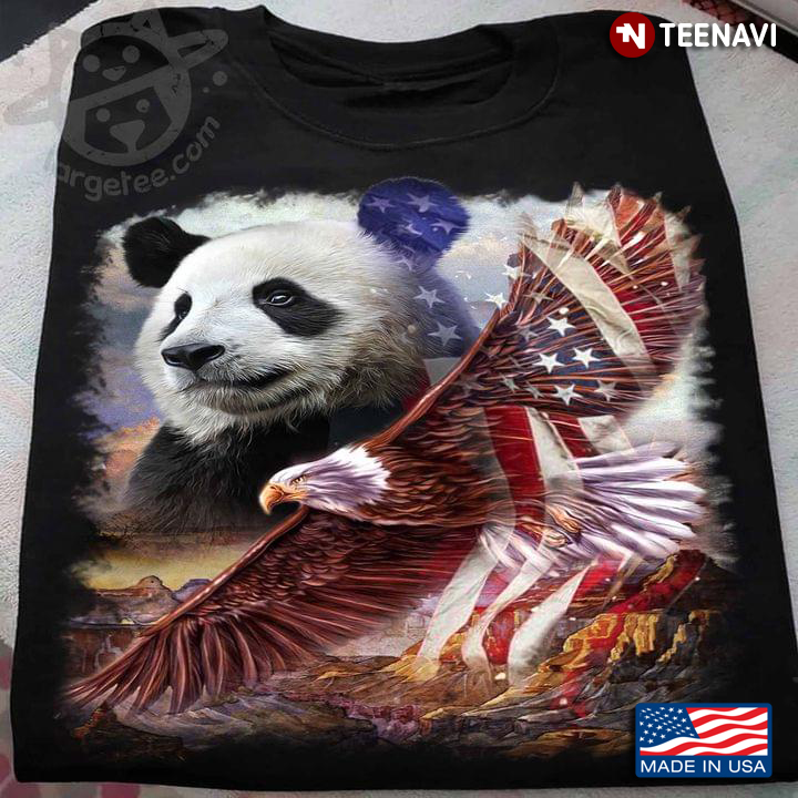 Panda Eagle And American Flag