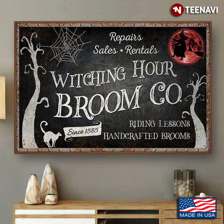 Black Theme Repairs Sales Rentals Halloween Witching Hour Broom Co Riding Lessons Handcrafted Brooms