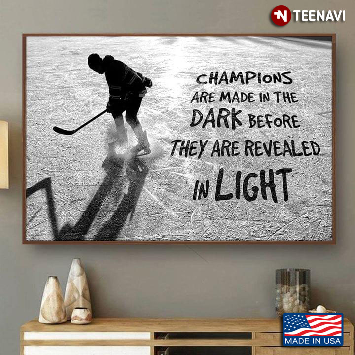 Vintage Ice Hockey Champions Are Made In The Dark Before They Are Revealed In Light
