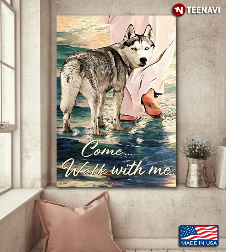 Vintage Jesus Christ And Husky Walk On The Water Come… Walk With Me