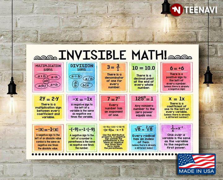 Colourful Invisible Math!