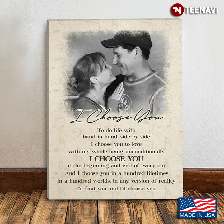 Vintage Sheet Music Theme Couple I Choose You To Do Life With Hand In Hand, Side By Side