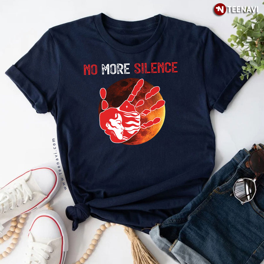 No More Silence Moon Missing and Murdered Indigenous Girl T-Shirt