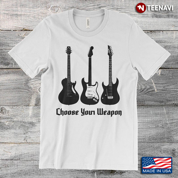 Choose Your Weapon Black Guitar for Music Lovers
