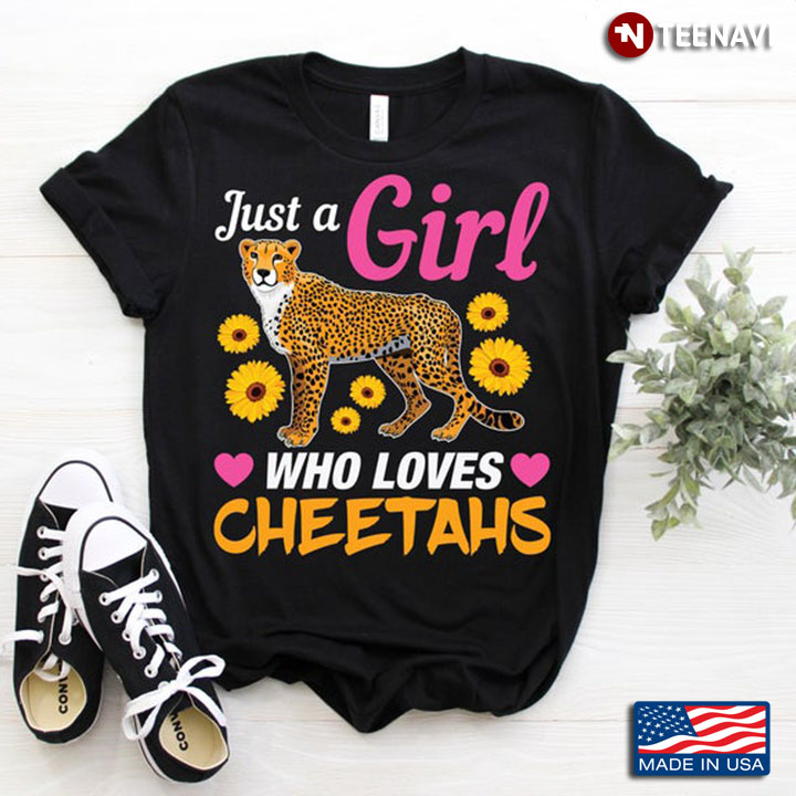 Gift for Girl Loves Cheetahs Sunflowers and Cheetah Design