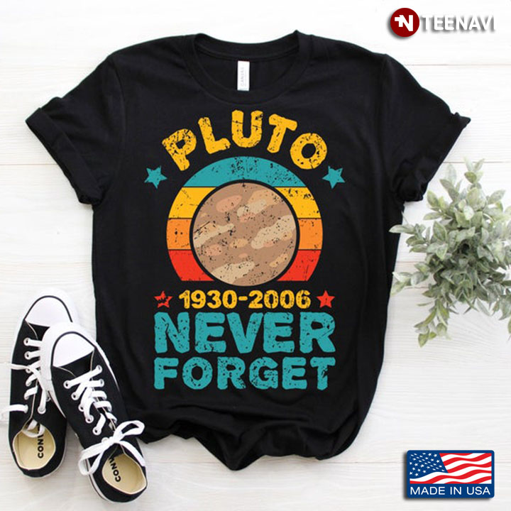 Pluto Never Forget1930-2006 Planet Vintage Style
