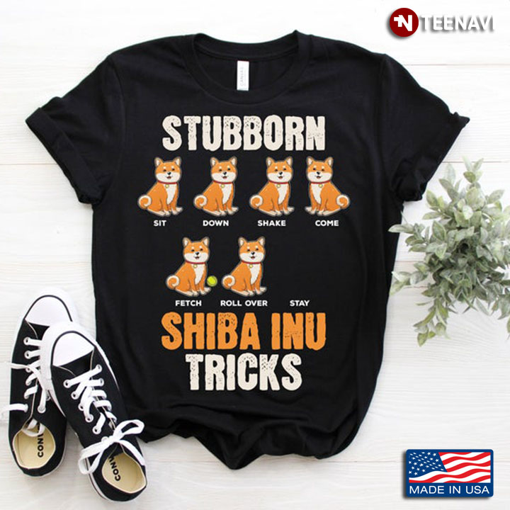 Stubborn Shiba Inu Tricks Postures Cute Design For Dog Lovers
