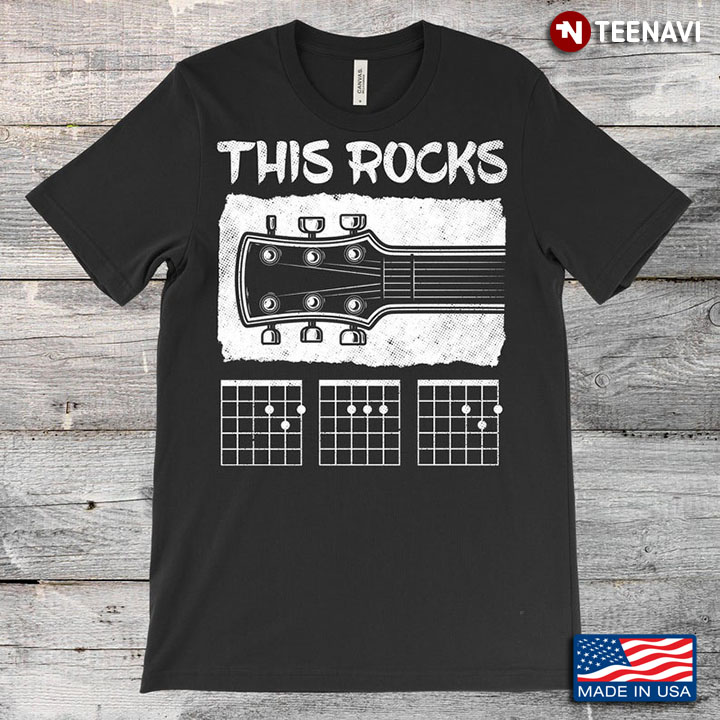 This Rocks Guitar Scales Black and White Design for Guitar Lovers