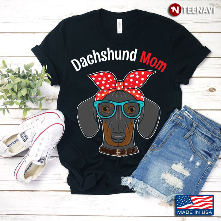Dachshund Mom With Red Tie Headband for Mom