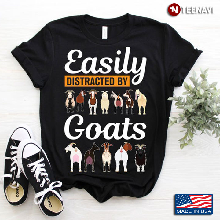 Easily Distracted By Goats Adorable Design for Animal Lovers