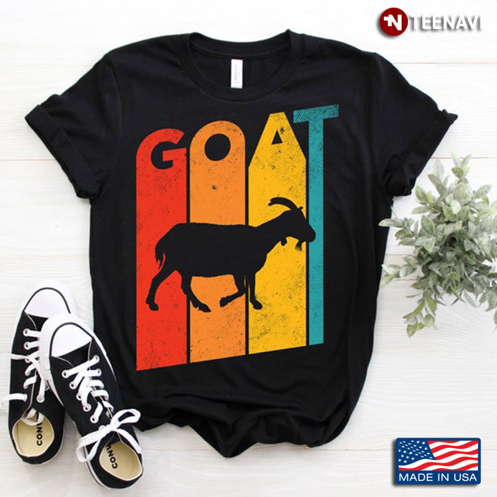Goat Vintage Color Long Shading Effect for Animal Lovers