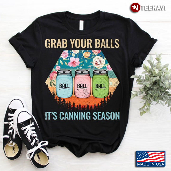 Grab Your Ball It's Scanning Season Vintage Hexagon and Floral Design