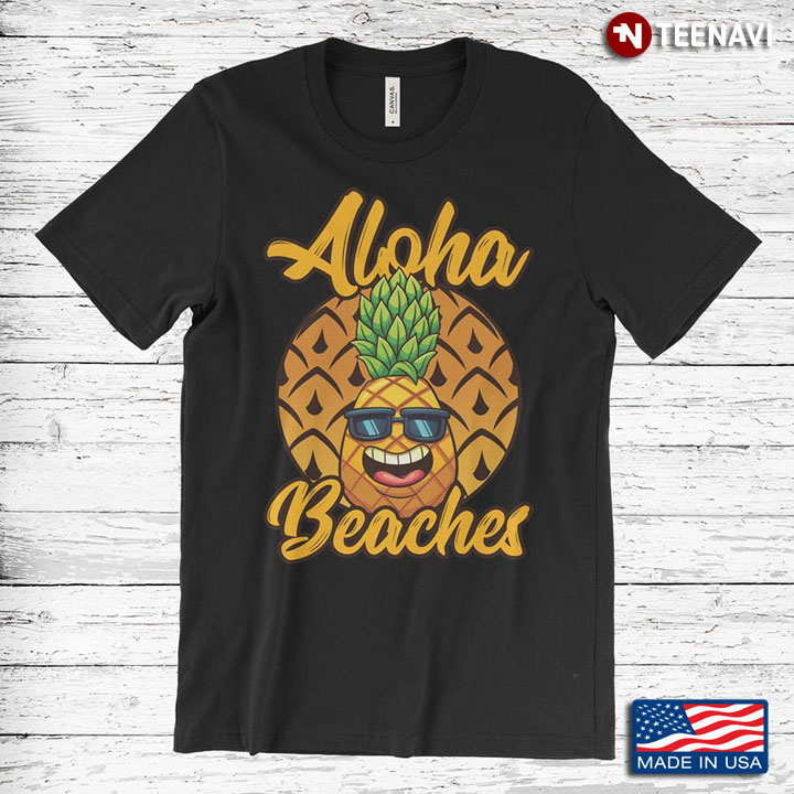 Cool Pineapple with Sunglasses Summer Alpha Beaches