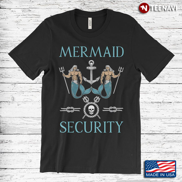 Mermaid Security with Ropes Anchor and Trident for Merman
