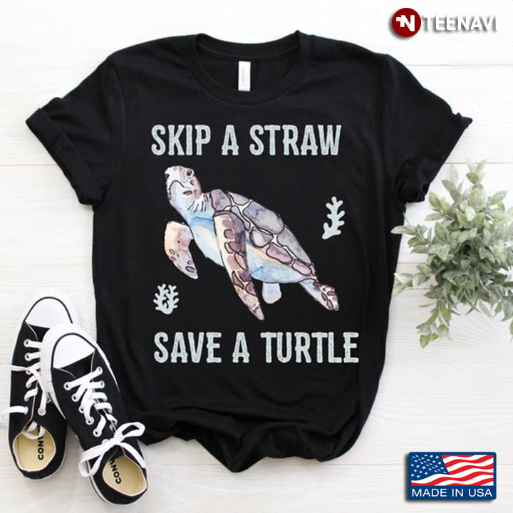 Unhappy Turtle Drawing Skip A Straw Save A Turtle for Animal Lovers
