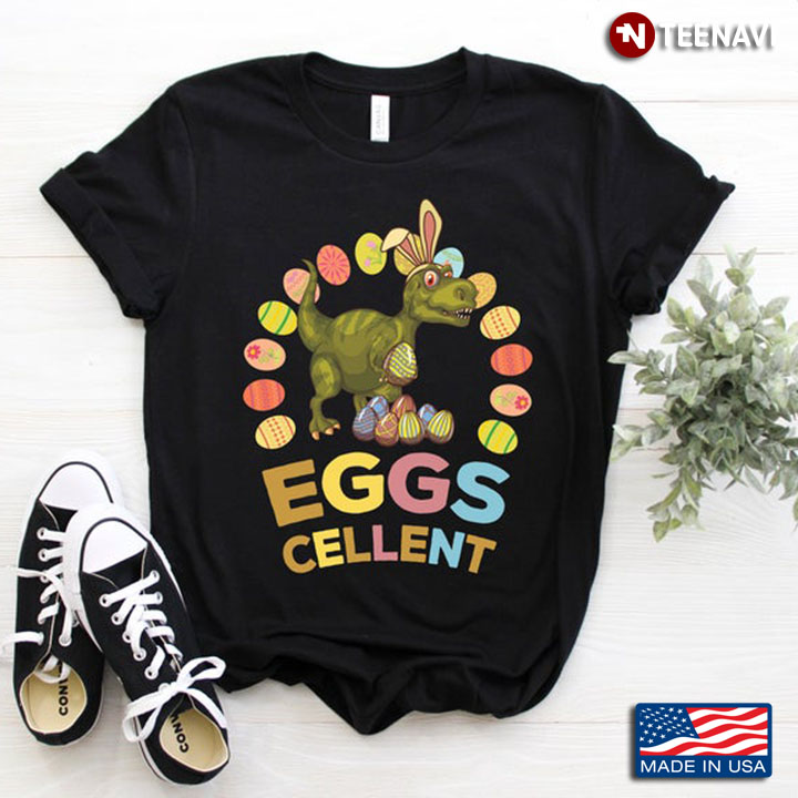 T-Rex Bunny Easter Eggs Eggscellent Funny Design for Dinosaur Lovers