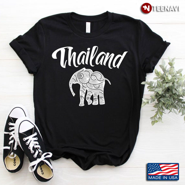 Thailand Elephant Black and White Pattern for Animal Lovers