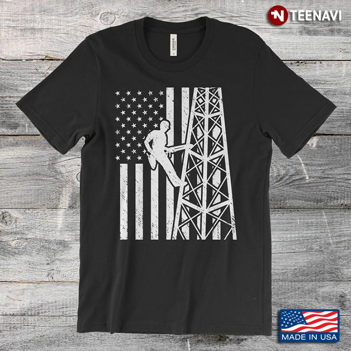 Tower Climber American USA Flag for Tower Workers