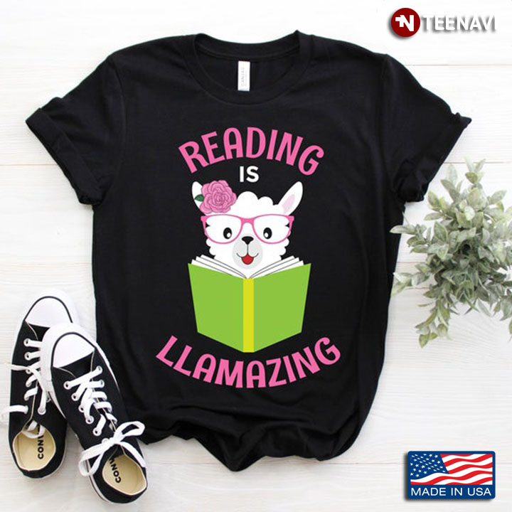 Reading Is Llamazing Adorable Lllama Bookworm for Book Lovers