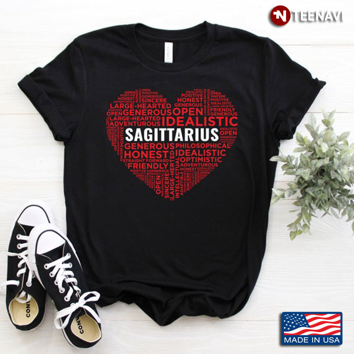 Sagittarius Zodiac Persionalities on Red Heart Honest Friendly Idealistic