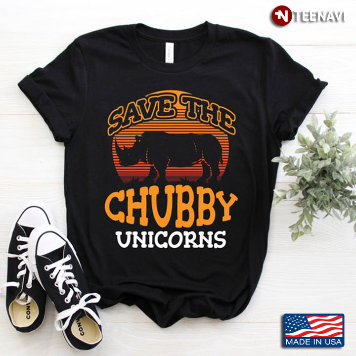 Save The Chubby Unicorn Rhino Orange for Animal Lovers