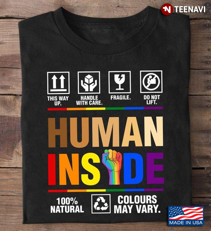 LGBT Human Inside Colours May Vary Package Lable Funny Design