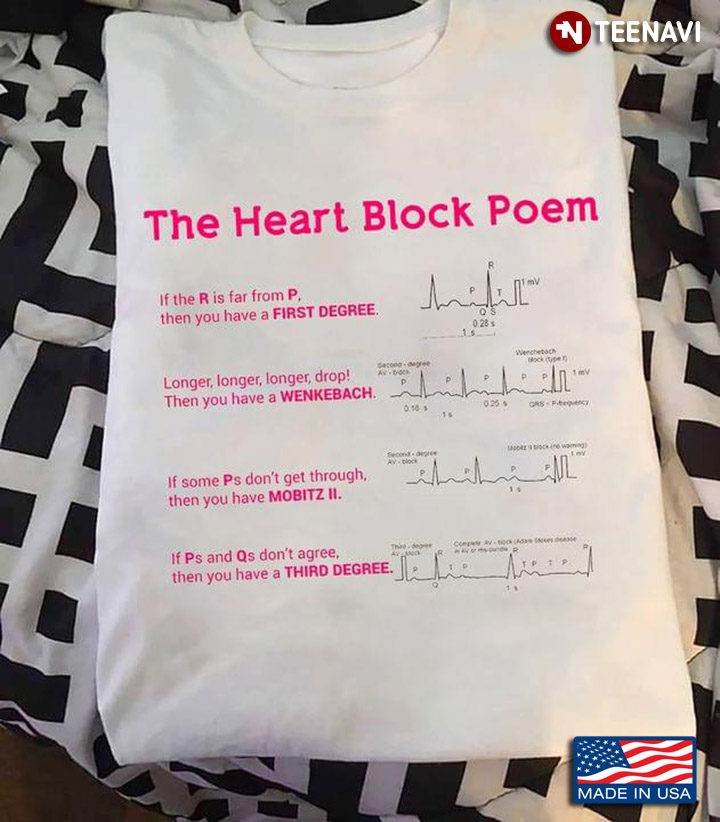 The Heart Block Poem Pink Color Helpful Information for Nurse Doctor