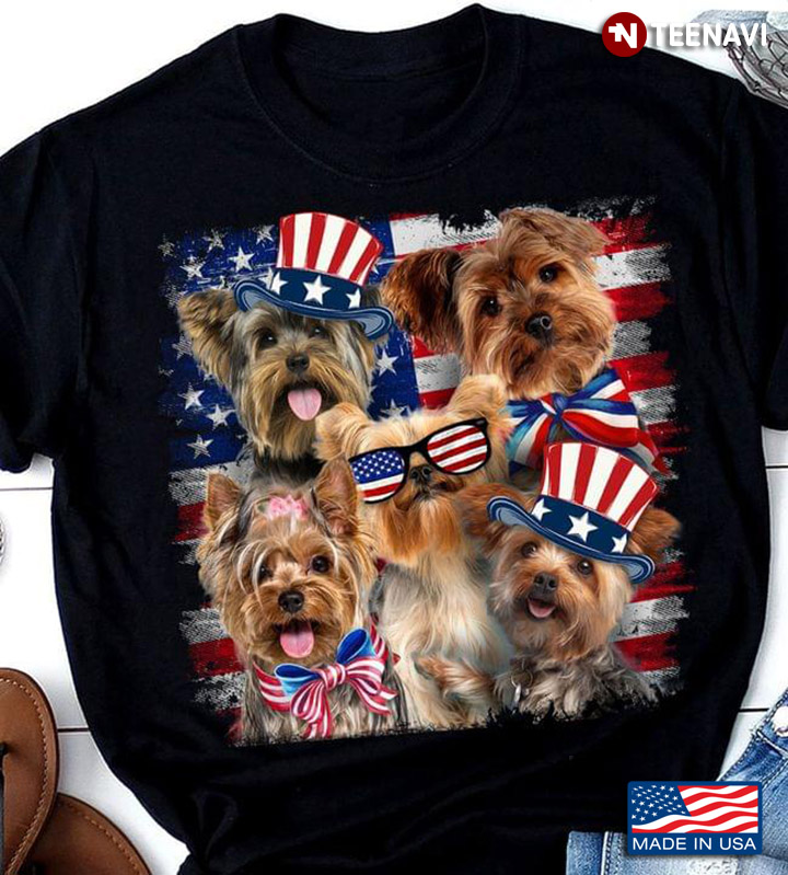 Patriotic Yorkshire Terrier USA Flag for Patriotic Dog Lover