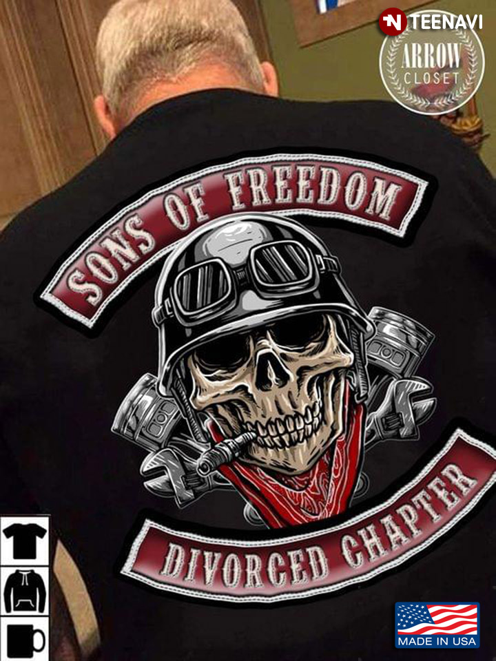 Sons of Freedom Divorced Chapter Cool Skull Biker