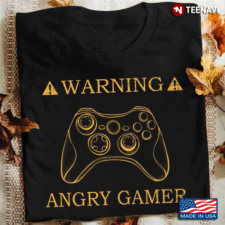 Warning Angry Gamer Handheld Game Controller for Gaming Lover
