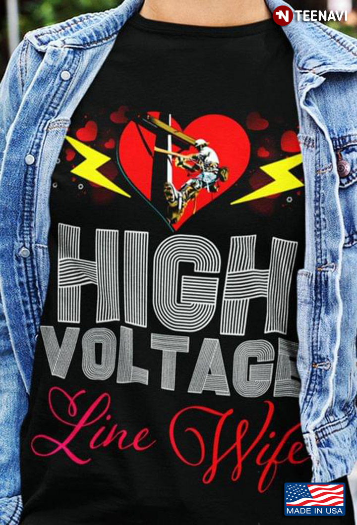High Voltage Line Wife Electrician Husband Love Heart for Wife