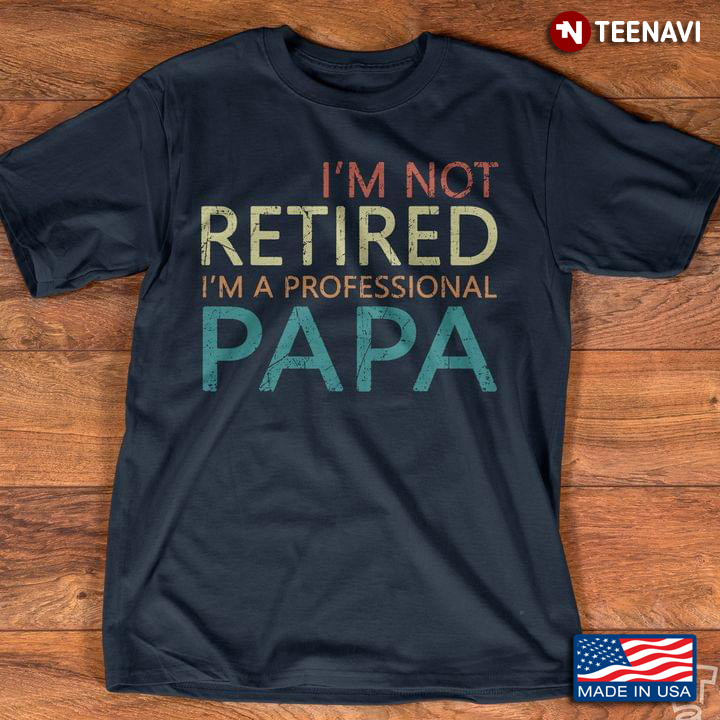 I'm Not Retired I'm A Professional Papa Vintage Style for Dad