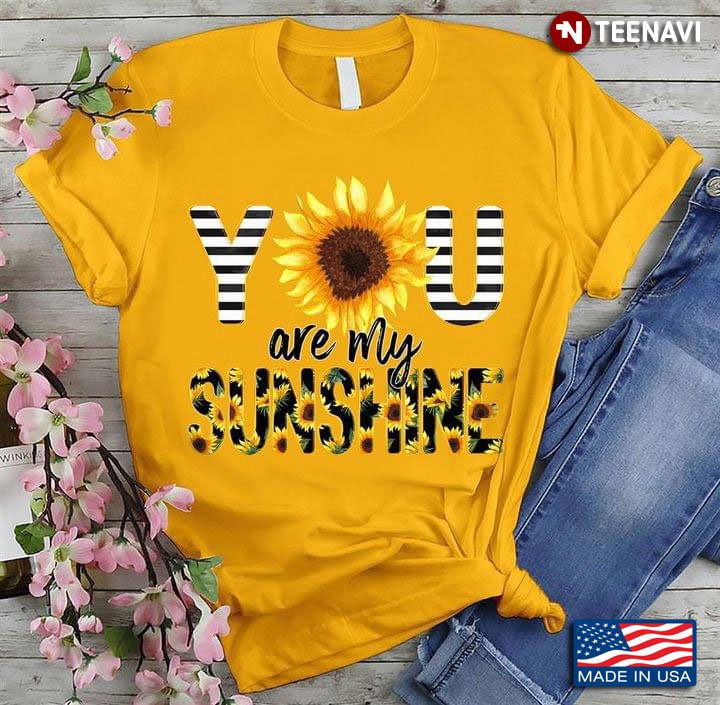You Are My Sunshine Zebra Pattern and Sunflowers for Girl