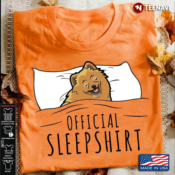 Sleeping Pomeranian Official Sleepshirt Adorable for Dog Lover