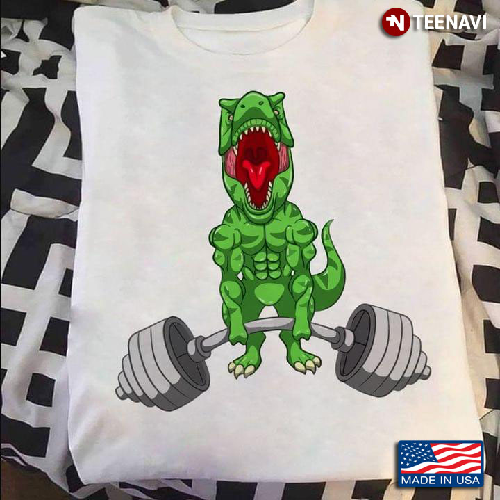 Strong Muscle Green T-Rex Weight Lifting Sport Funny for Weight Lifting Lover