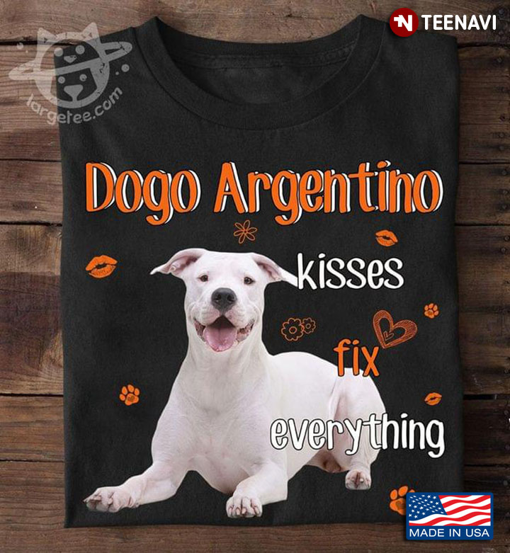 Dogo Argentino Kisses Fix Everything Adorable Design for Dog Lover
