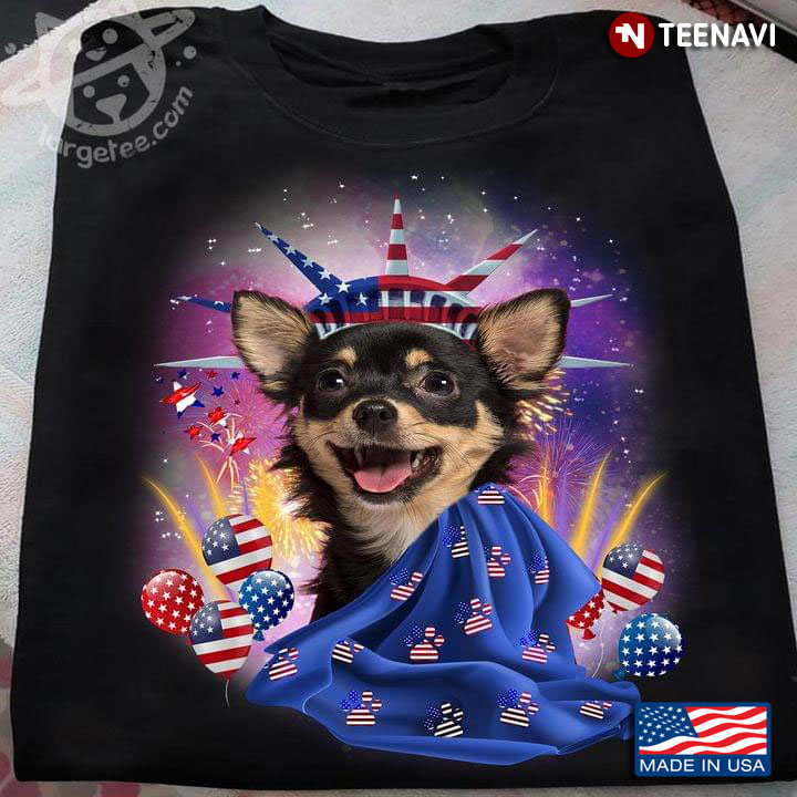 Chihuahua In Statue of Liberty Costume Celebrating 4th of July for Dog Lover