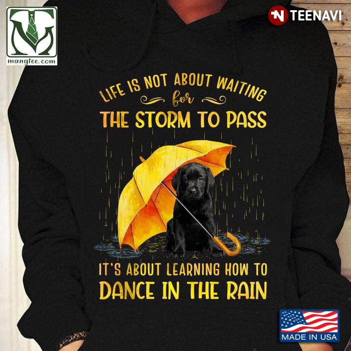 Black Golden Retriever Life Is Not About Waiting The Storm To Pass It's About Leaning How To Dance