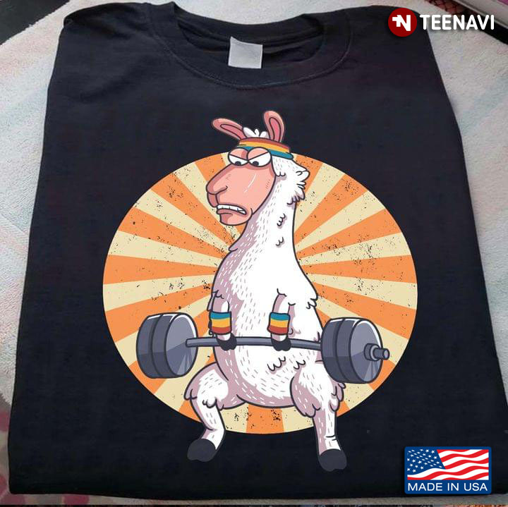 Funny Llama Lifting Workout Pastel Color for Workout Lover