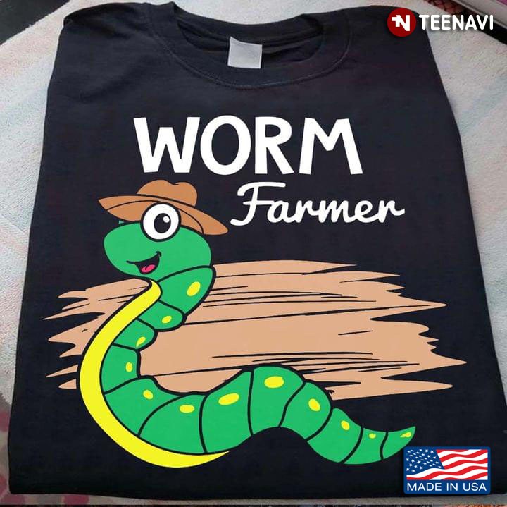 Worm Farmer Adorable Worm With Hat For Hard Working Farmer
