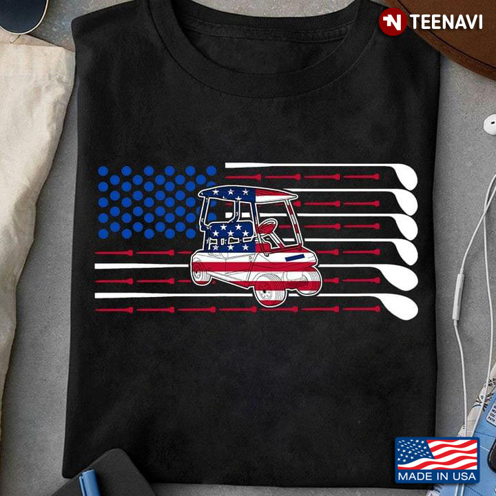 Golf Cart American Flag 4th of July for Golfer Golf Cart Driver