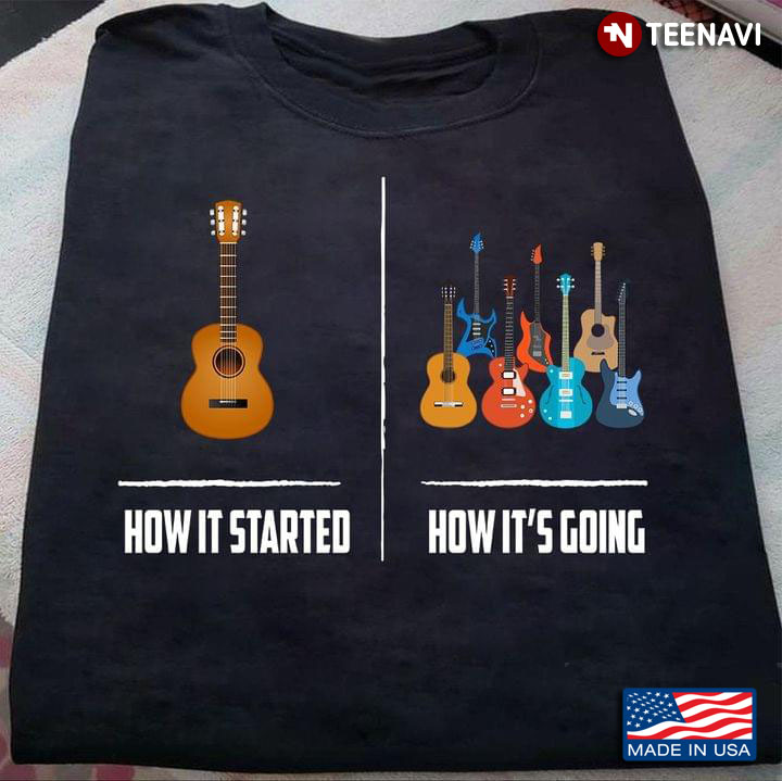 One Guitar How It Started Many Guitars How It's Going Funny for Guitar Lover